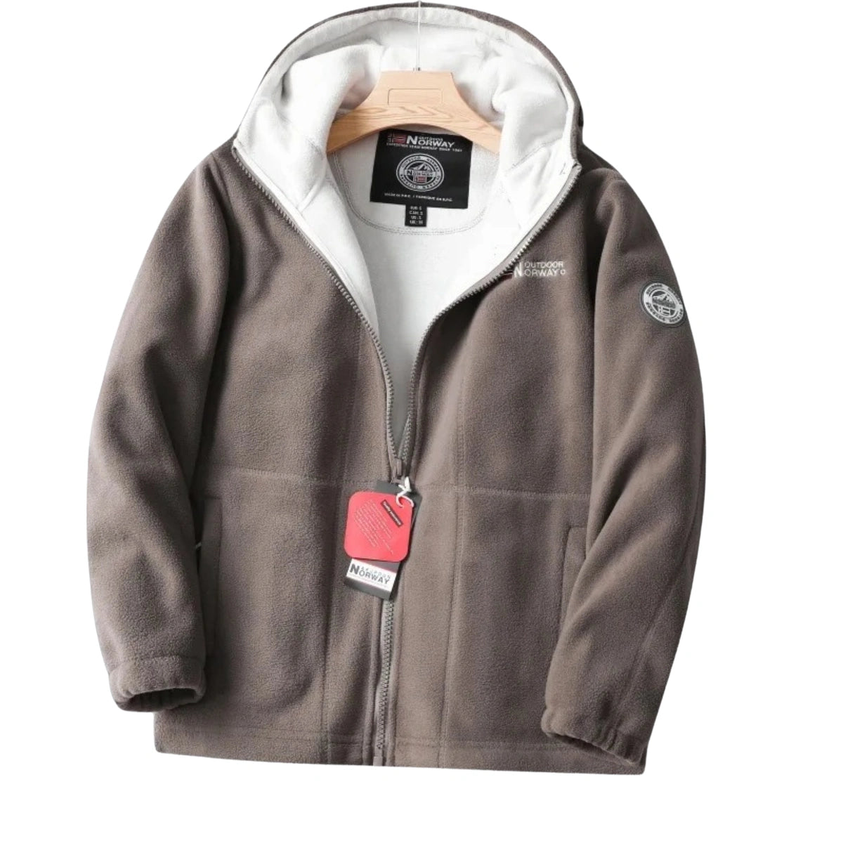 Nordwell™ Men’s Hooded Jacket – Embroidered Winter Hoodie Jacket