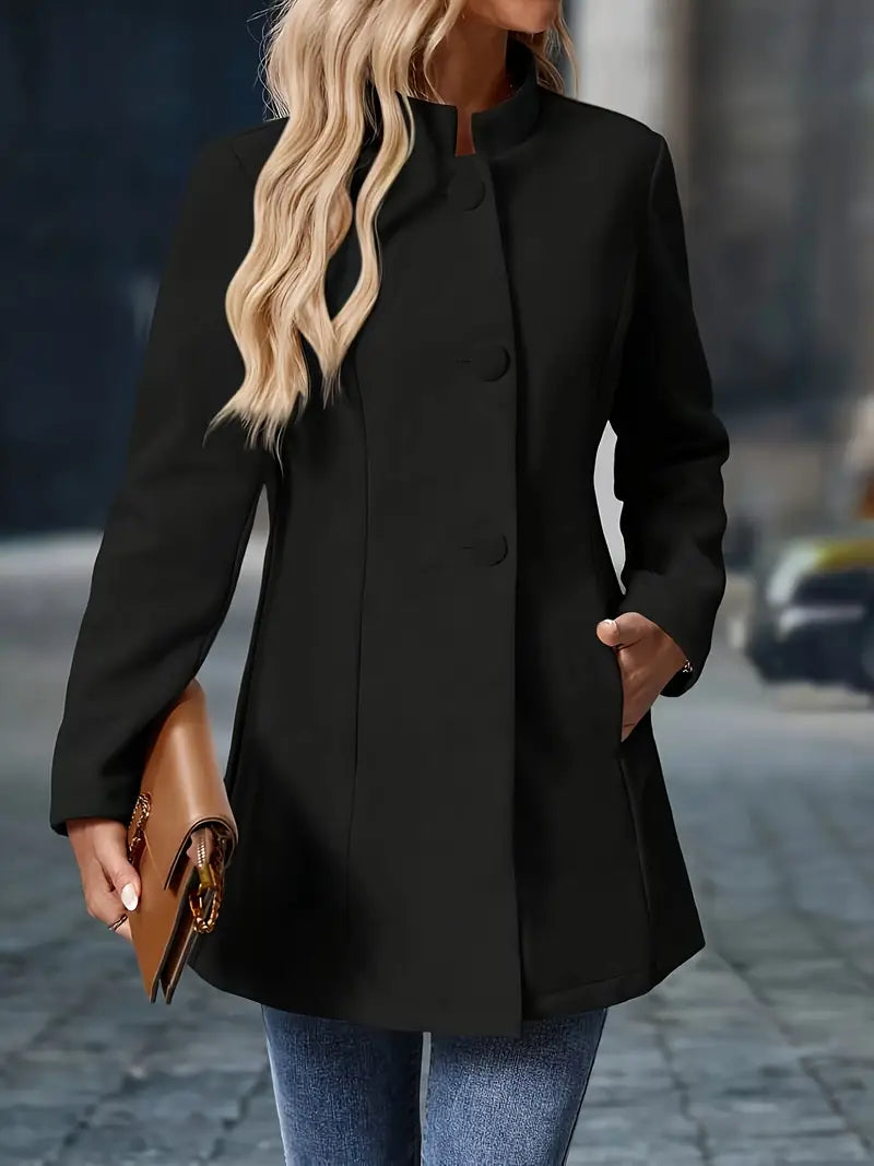 Women's Classic Button-Up Winter Coat