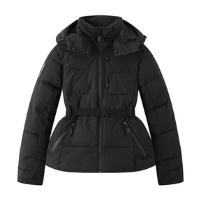 AuraBelt™ – Warm, Windproof & Elegant Belted Quilted Ski Jacket