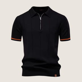 Monarch – Slim Fit Men’s Zip Polo – Minimalist Style & Comfort for Every Occasion