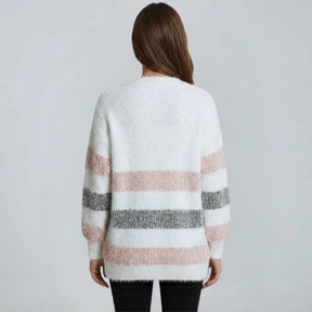 Monarch Wear™ | Soft Striped V-Neck Jumper Douce™