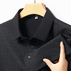 Monarch – Men’s Shirt with Geometric Print in Textured Fabric