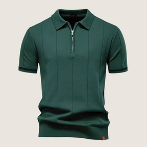 Monarch – Slim Fit Men’s Zip Polo – Minimalist Style & Comfort for Every Occasion