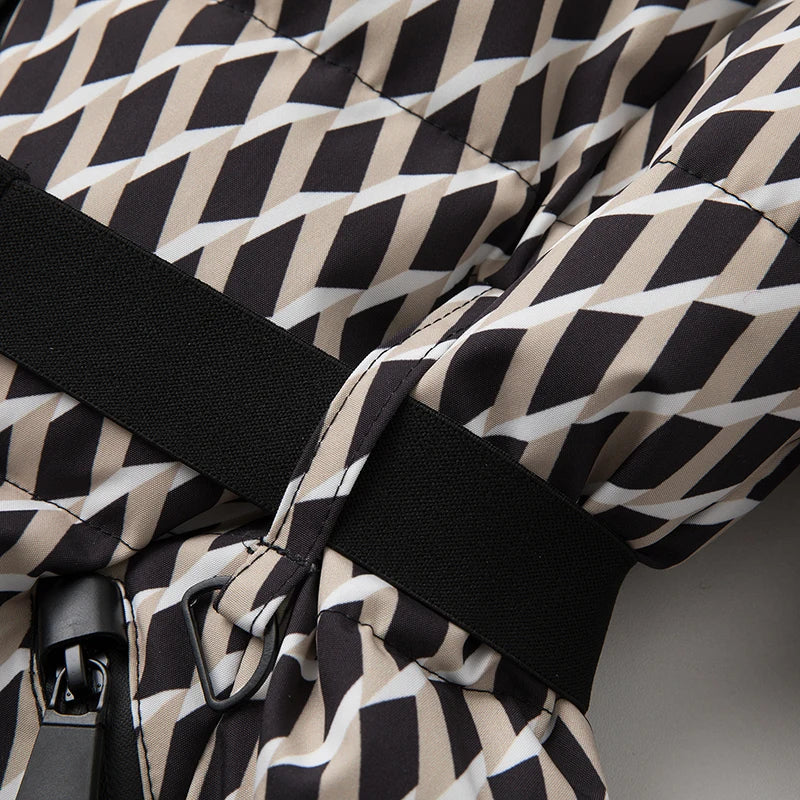 AuraBelt™ – Warm, Windproof & Elegant Belted Quilted Ski Jacket