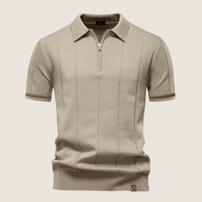 Monarch – Slim Fit Men’s Zip Polo – Minimalist Style & Comfort for Every Occasion