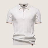 Monarch – Slim Fit Men’s Zip Polo – Minimalist Style & Comfort for Every Occasion
