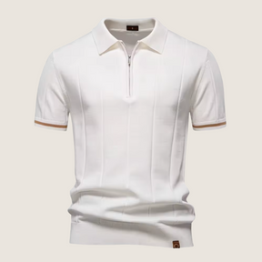 Monarch – Slim Fit Men’s Zip Polo – Minimalist Style & Comfort for Every Occasion