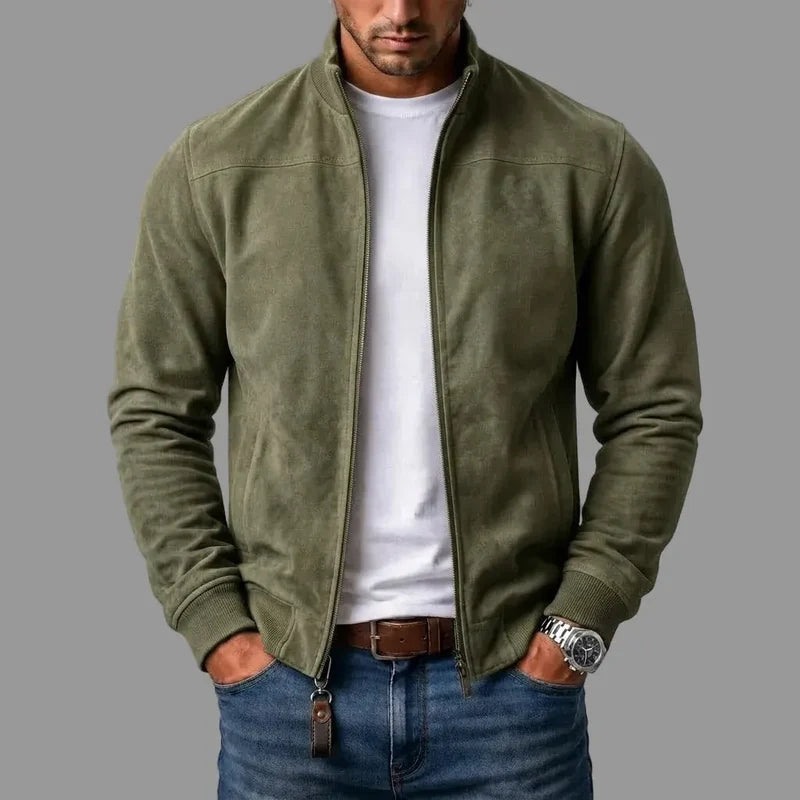 MONARCH Suede Bomber Jacket