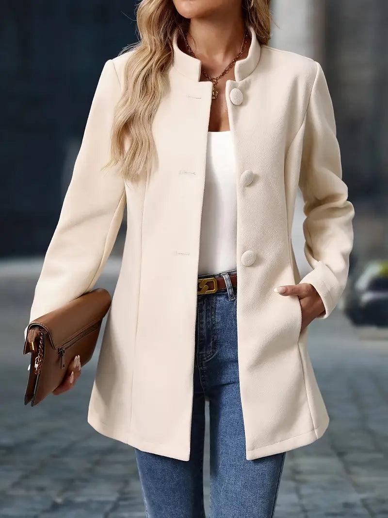 Women's Classic Button-Up Winter Coat