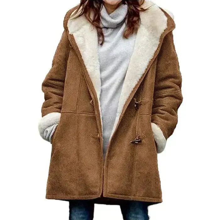 Women's Fleece-Lined Hooded Winter Coat