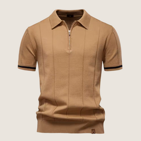 Monarch – Slim Fit Men’s Zip Polo – Minimalist Style & Comfort for Every Occasion