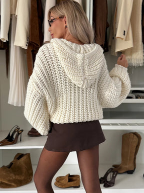 Women's Chunky Knit Button-Up Cardigan