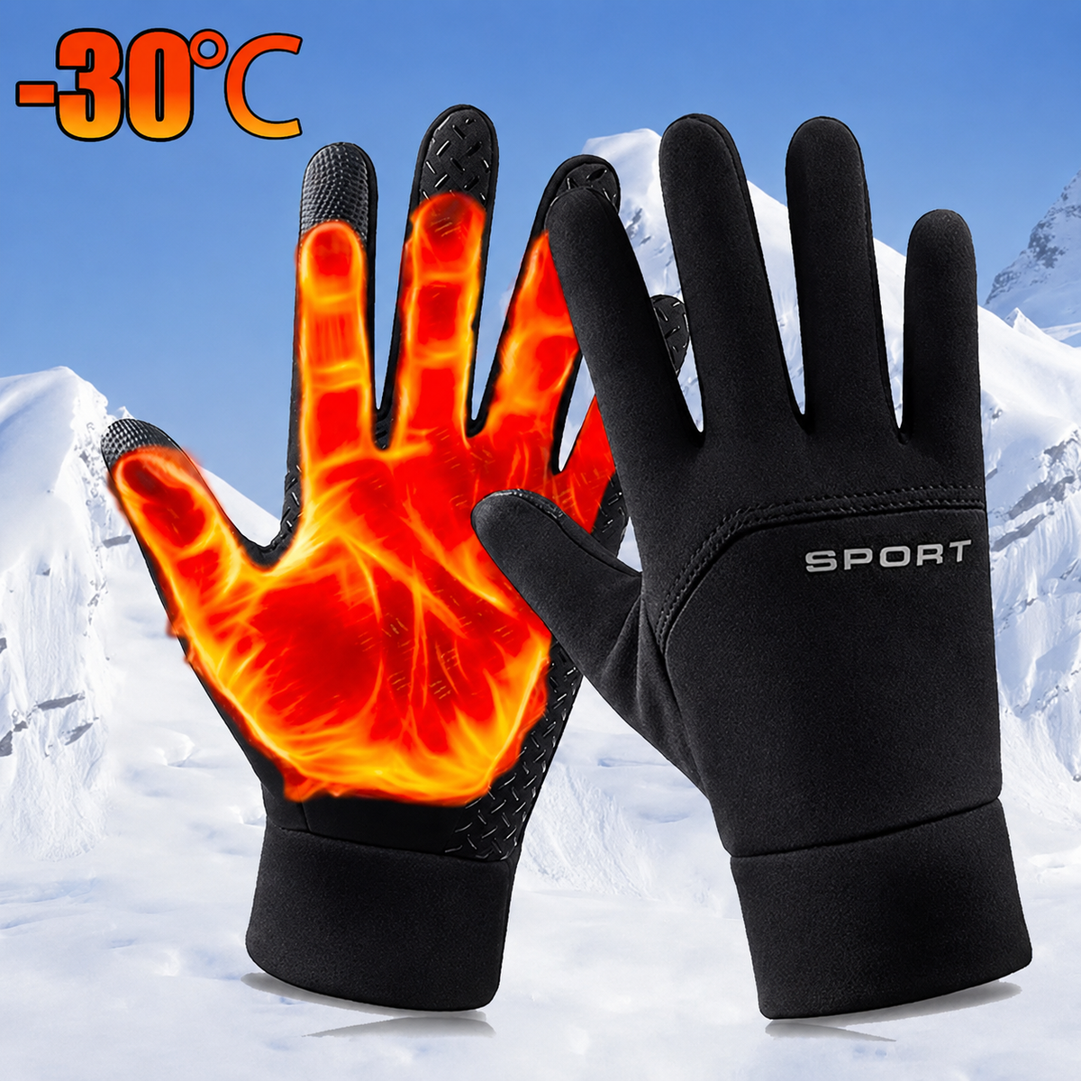 ThermoGrip™ – Warm & Comfortable Winter Thermal Gloves