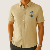 Monarch Summer Linen Shirt – Beach Style with Exotic Prints