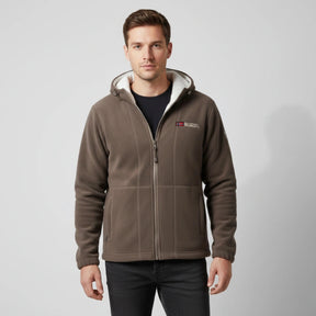 Nordwell™ Men’s Hooded Jacket – Embroidered Winter Hoodie Jacket