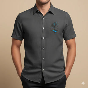 Monarch Summer Linen Shirt – Beach Style with Exotic Prints