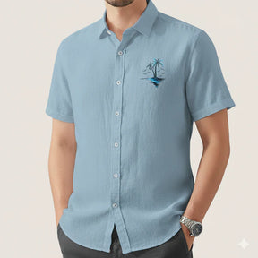 Monarch Summer Linen Shirt – Beach Style with Exotic Prints