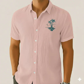 Monarch Summer Linen Shirt – Beach Style with Exotic Prints