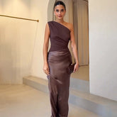 Women Wedding Guest Dress One-Shoulder Evening Dress