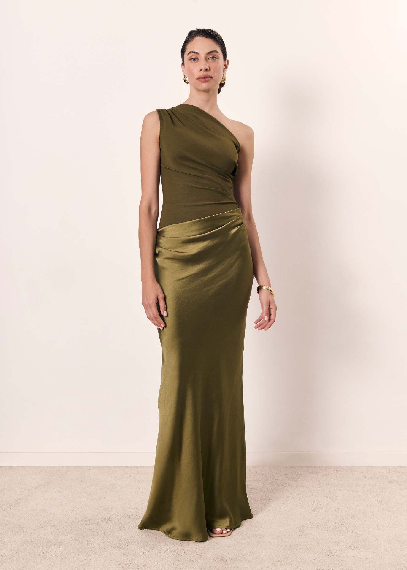 Women Wedding Guest Dress One-Shoulder Evening Dress