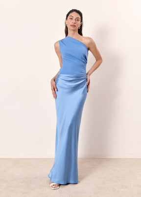 Women Wedding Guest Dress One-Shoulder Evening Dress