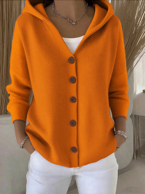 Women's Cable Knit Zip-Up Cardigan High Neck