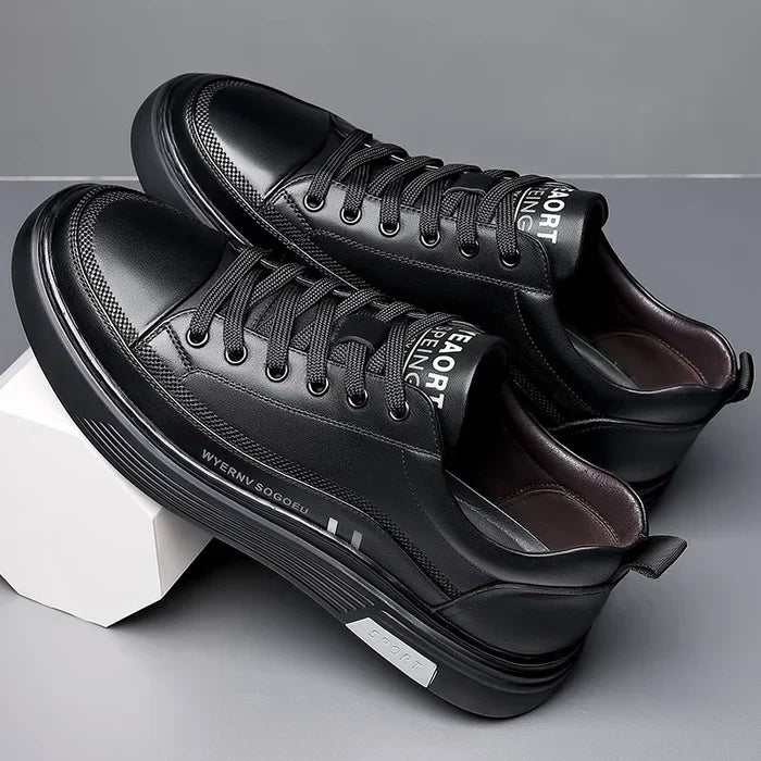 Monarch Wear – Casual Leather Trainers – Low-Top Sport – [BUY 1, GET 2 FREE]