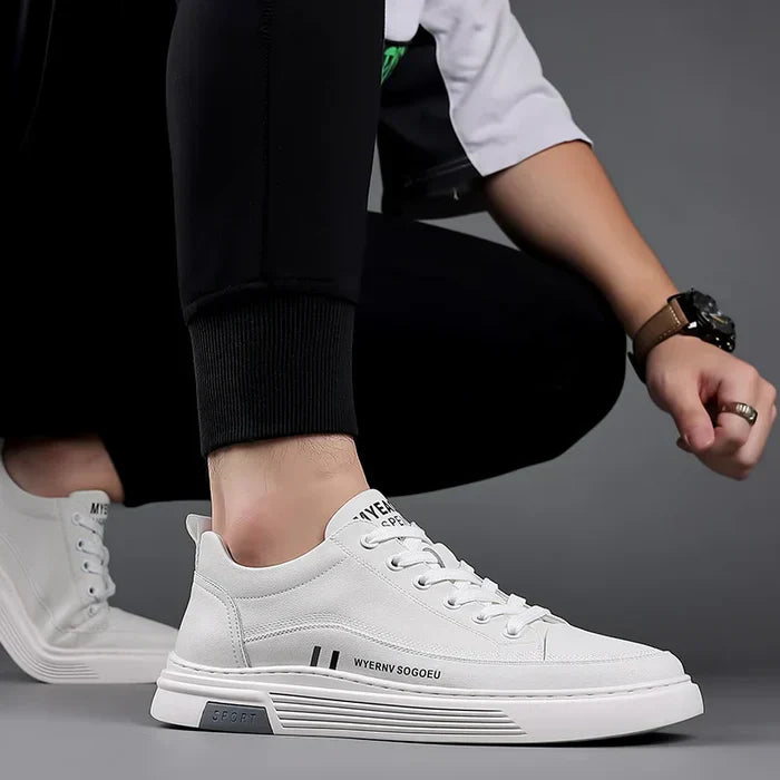 Monarch Wear – Casual Leather Trainers – Low-Top Sport – [BUY 1, GET 2 FREE]