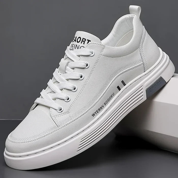 Monarch Wear – Casual Leather Trainers – Low-Top Sport – [BUY 1, GET 2 FREE]