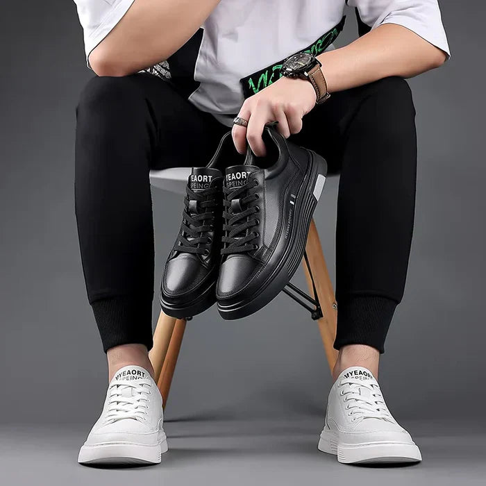 Monarch Wear – Casual Leather Trainers – Low-Top Sport – [BUY 1, GET 2 FREE]