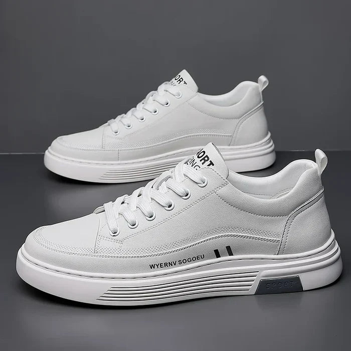 Monarch Wear – Casual Leather Trainers – Low-Top Sport – [BUY 1, GET 2 FREE]