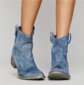 Women's Faux Suede Western Cowboy Boots