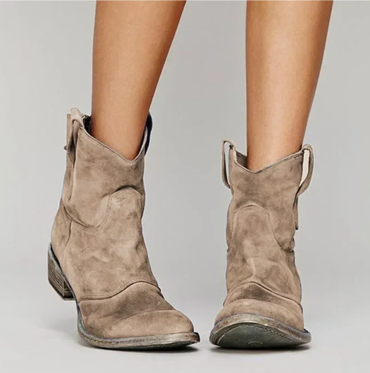 Women's Faux Suede Western Cowboy Boots