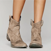 Women's Faux Suede Western Cowboy Boots