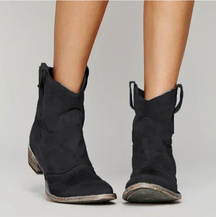 Women's Faux Suede Western Cowboy Boots