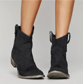 Women's Faux Suede Western Cowboy Boots