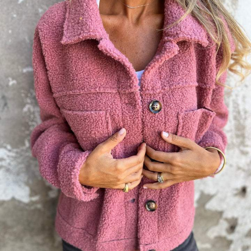 Women's Soft Faux Fur Button-Up Winter Jacket