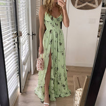 Women's Floral Corset Fall Wedding Guest Maxi Dress Ruffled