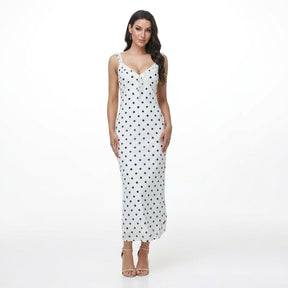Women's Floral Ruffle-Strap Fitted Maxi Dress with Tie Front