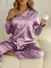 Women's Satin Pyjama Set Long Sleeve Christmas Gift