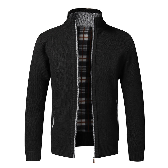 Men's Zip-Up Chunky Knit Cardigan