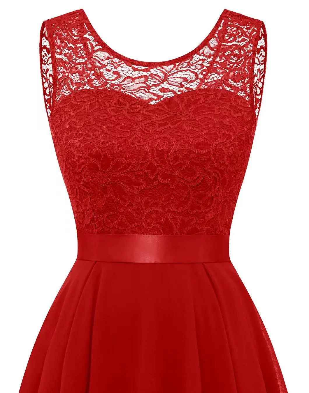 Women's Sleeveless Asymmetric High-Low Christmas Party Dress