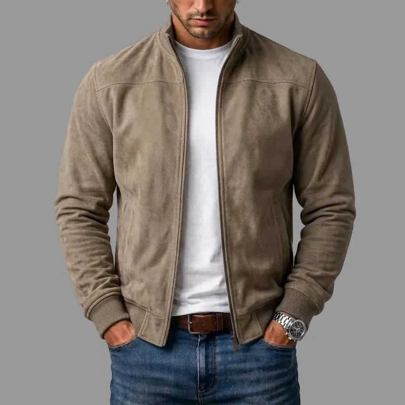 MONARCH Suede Bomber Jacket