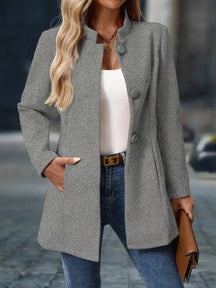 Women's Classic Button-Up Winter Coat