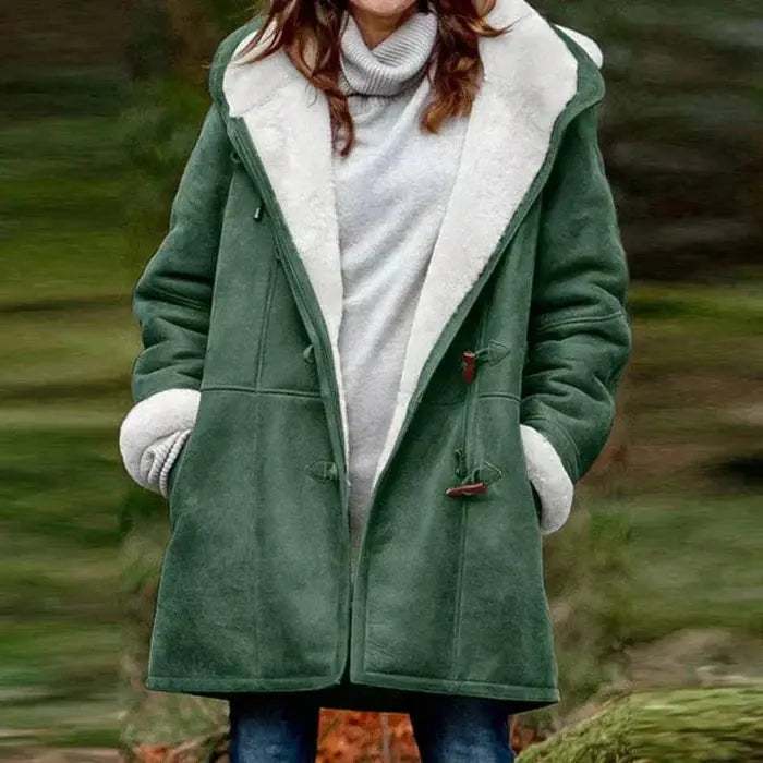 Women's Fleece-Lined Hooded Winter Coat