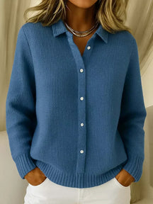 Women's Textured Knit Button-Up Cardigan