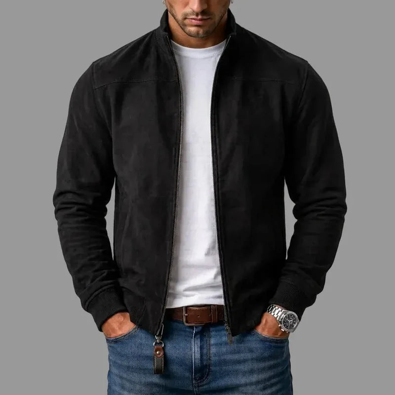 MONARCH Suede Bomber Jacket