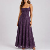 Fall Wedding Guest Dresses Floral Corset Maxi Dress