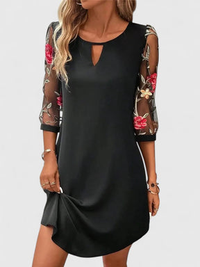 Women's Elegant Knee-Length Christmas Party Dress
