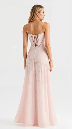 Women's Lace-Detail Bustier Maxi Christmas Party Dress
